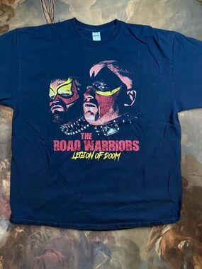 Gildan Navy The Road Warriors 'Legion of Doom' Graphic Tee